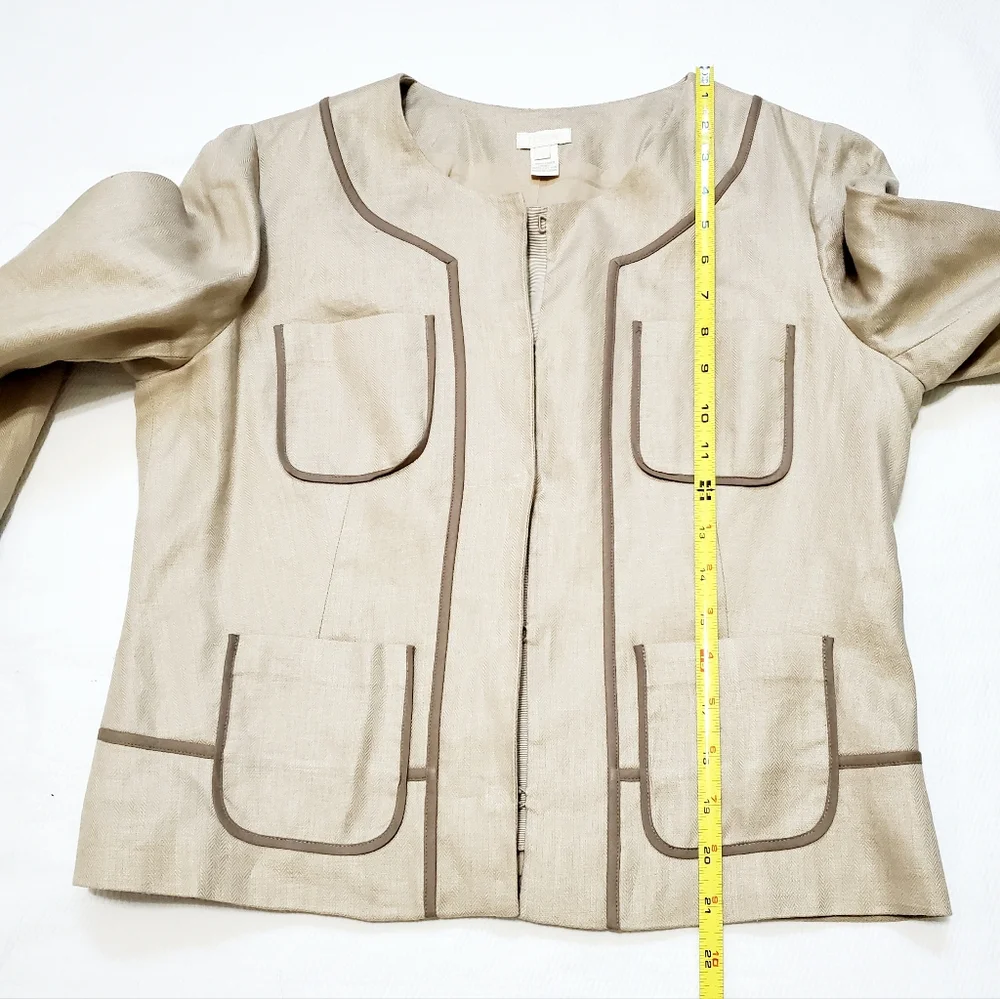 J. Crew Linen Short Bolero Blazer Size 6
